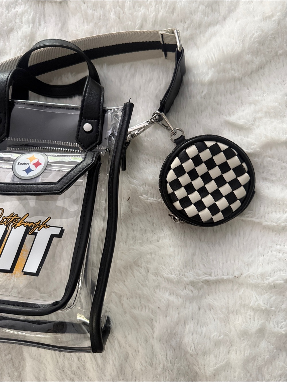 Wear by Erin Andrews Pittsburgh Steelers Clear Bag - Picture 5 of 6